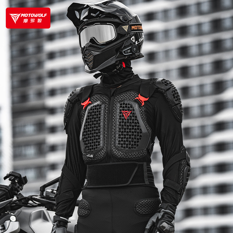 Motorcycle Gear Adventure - モトウルフ オートバイ ボディアーマージャケット メンズ CE認証 ボディプロテクター