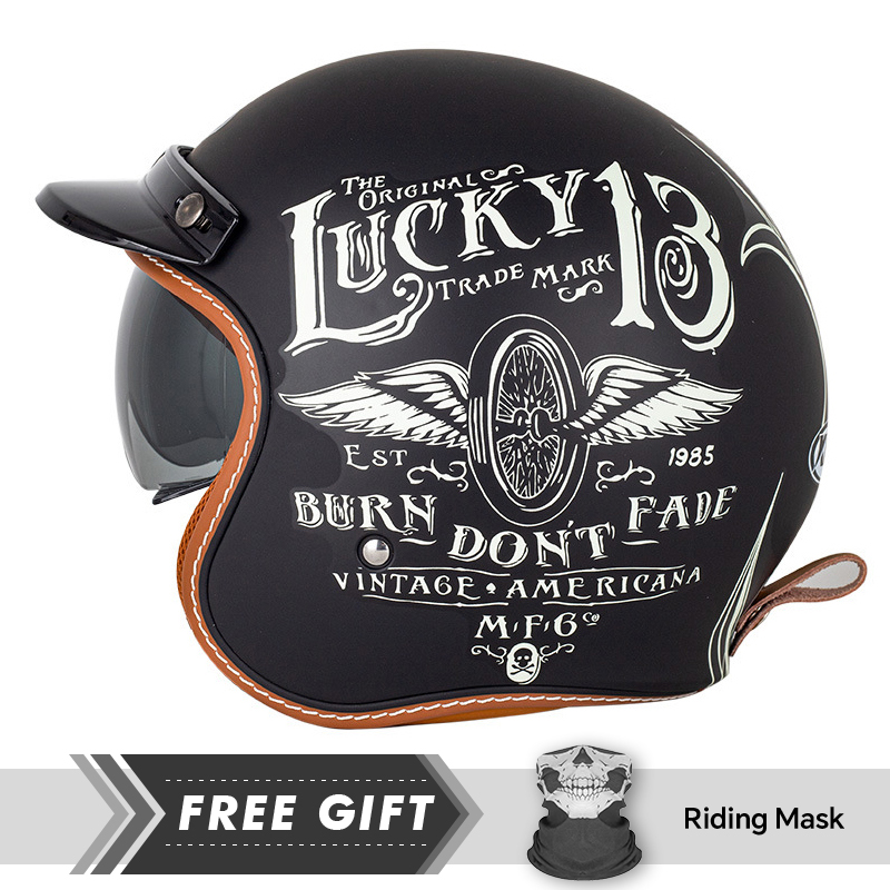 大人のためのオープンフェイスオートバイヘルメット,ビンテージ - Motorcycle Gear In Store のレビューと価格