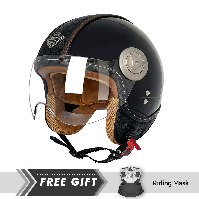 男性と女性のためのユニセックスオープンフェイスオートバイヘル - Motorcycle Gear In Store のレビューと価格