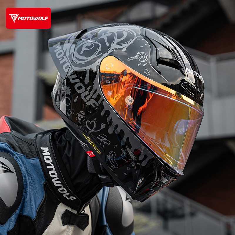 MOTOWOLF H1 オートバイヘルメットバイザー交換レン - Motorcycle Gear Adventure のレビューと価格