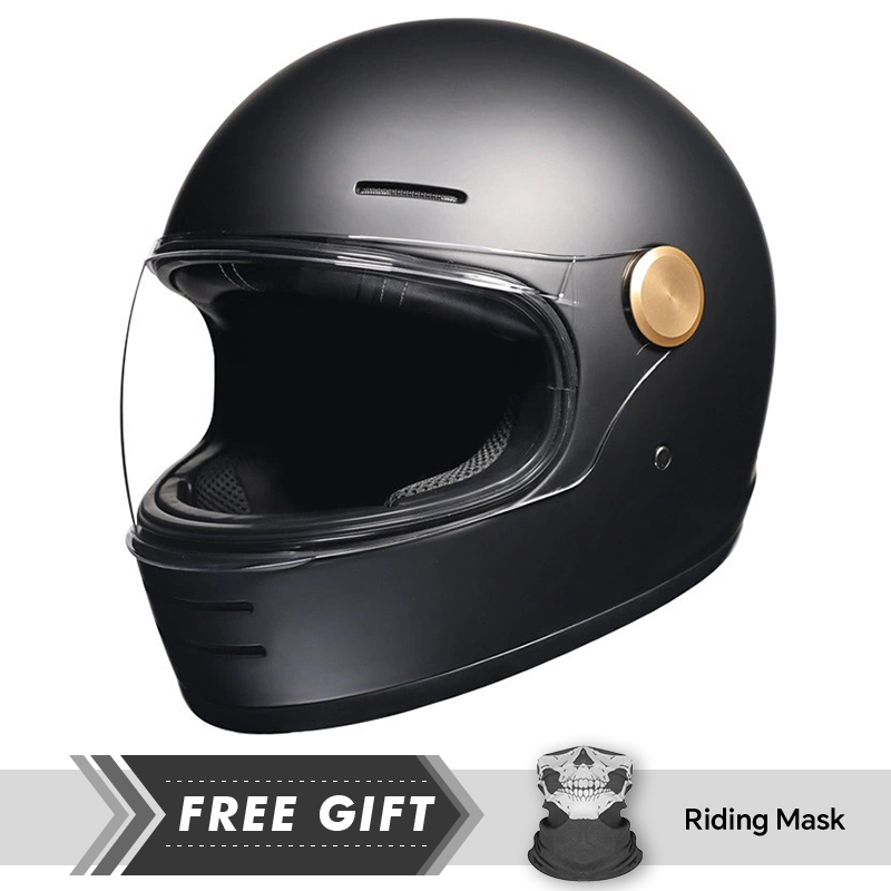 ヴィンテージフルフェイスオートバイヘルメットレザーモトフルヘ - Motorcycle Gear In Store のレビューと価格